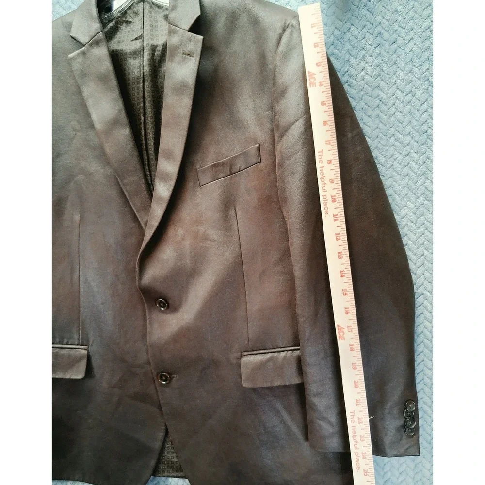 Michael Kors Mens Faux Suede Sports Jacket 46R Blazer Brown Cowboy Rancher